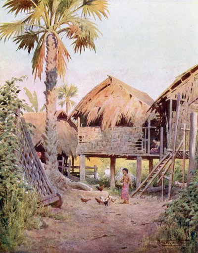 Ingang van het Dorp Kyet-thoung-doung door Robert George Talbot Kelly